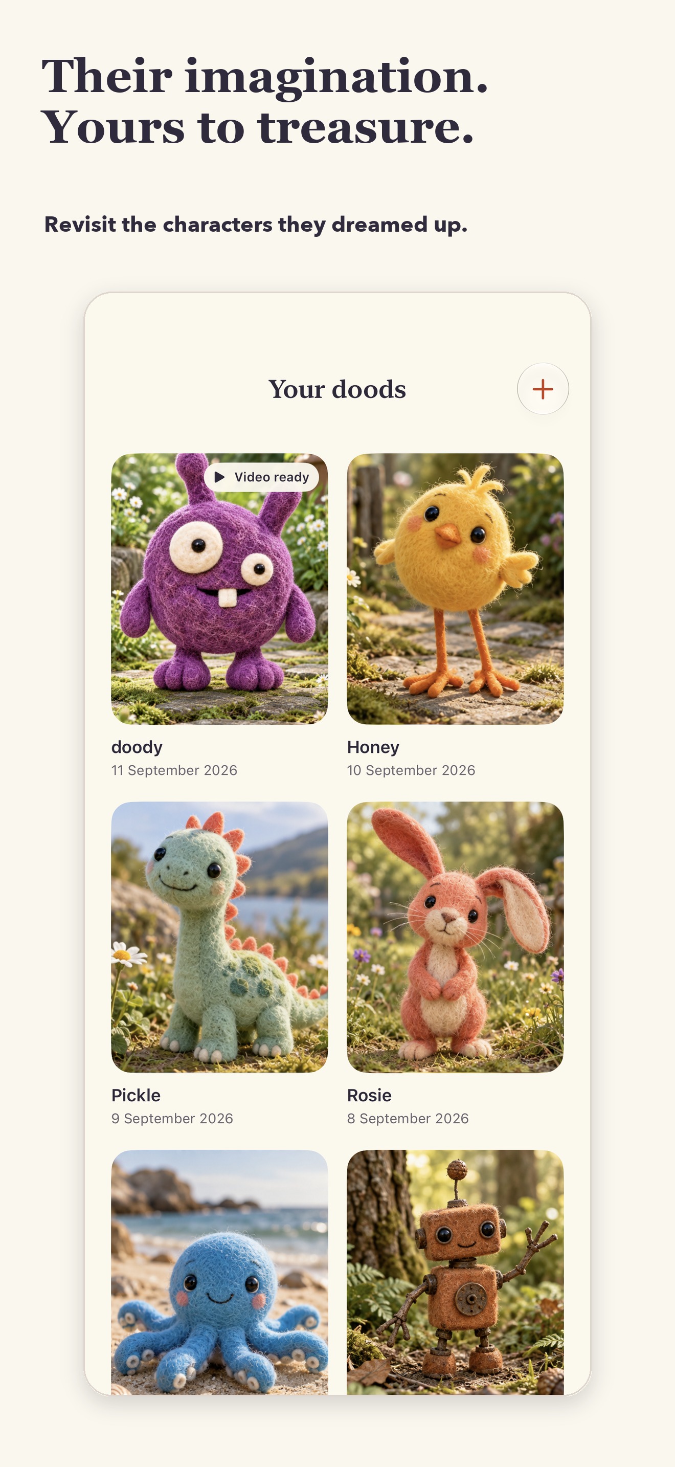 The doods collection, with doods made from children’s doodles.